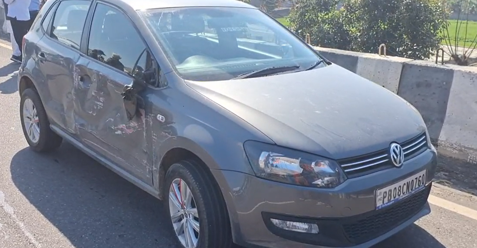 ਫਗਵਾੜਾ ਰੋਡ ‘ਤੇ ਗੁਰਾਇਆ ਨੇੜੇ ਬੱਸ ਦੀ ਬ੍ਰੇਕ ਫੇਲ, ਕਾਰ ਨਾਲ ਹੋਈ ਜ਼ਬਰਦਸਤ ਟੱਕਰ