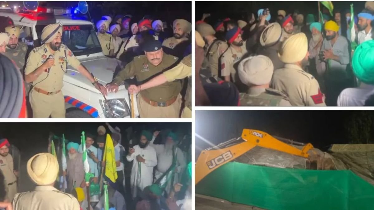 Police action at Sambhu, Khanauri Border