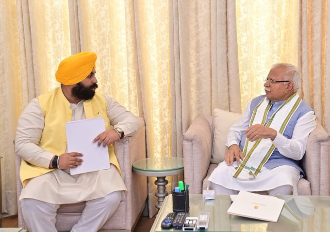 ਹਰਜੋਤ ਬੈਂਸ ਨੇ ਕੇਂਦਰੀ ਊਰਜਾ ਮੰਤਰੀ ਮਨੋਹਰ ਲਾਲ ਨਾਲ ਕੀਤੀ ਮੁਲਾਕਾਤ, ਨੰਗਲ ਲਈ ਕਈ ਮੰਗਾਂ ਰੱਖੀਆਂ