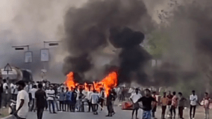 Violence breaks out in protest against Waqf law