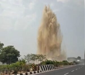 Telangana water pipeline damage