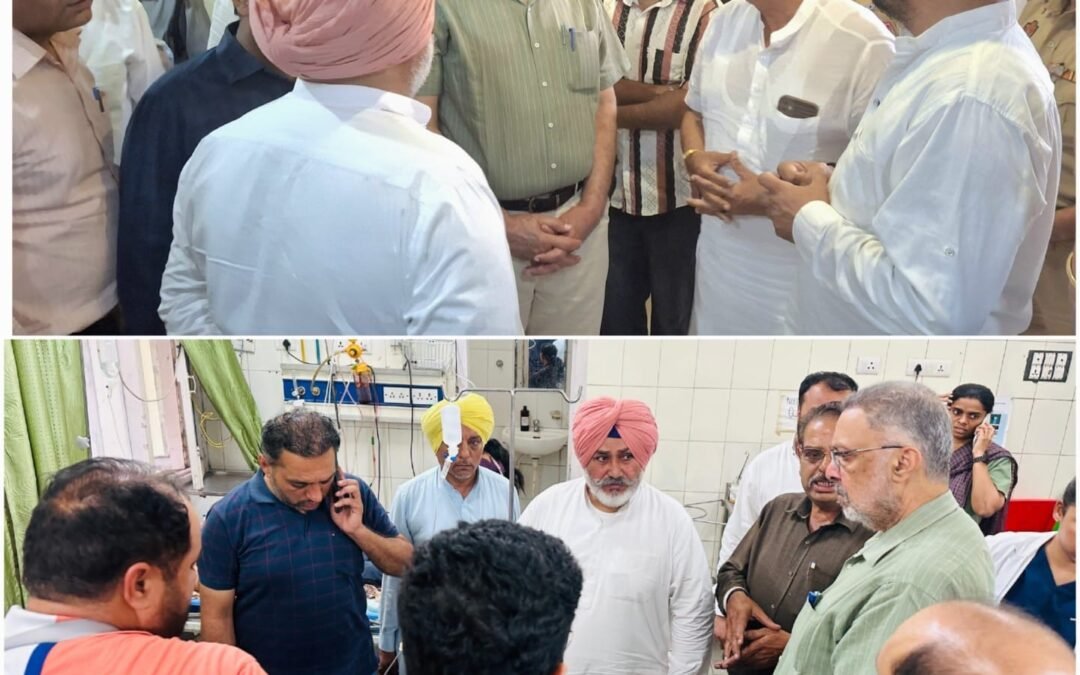 ਸਮਾਣਾ-ਪਟਿਆਲਾ ਰੋਡ ‘ਤੇ ਹਾਦਸੇ ‘ਚ ਜ਼ਖ਼ਮੀ ਬੱਚਿਆਂ ਦਾ ਹਾਲ ਜਾਨਣ ਪਹੁੰਚੇ ਡਾ. ਬਲਬੀਰ ਸਿੰਘ ਤੇ ਚੇਤਨ ਸਿੰਘ ਜੌੜਾਮਾਜਰਾ