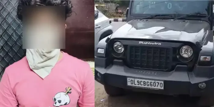 Delhi News ; ਹਾਰਨ ਵਜਾਉਣ ਤੋਂ ਇਨਕਾਰ ਕਰ ਦਿੱਤਾ ਤਾਂ ਸੁਰੱਖਿਆ ਗਾਰਡ ‘ਤੇ ਥਾਰ ਨਾਲ ਹਮਲਾ