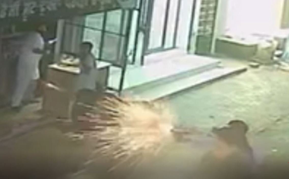 miscreants opened fire at shop