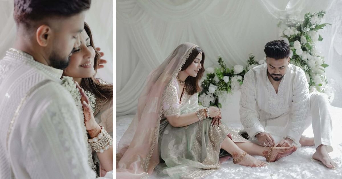 Hina Khan  ਦੀ ਦੁਲਹਨ ਵਾਲੀ ਸਾੜੀ ਤੇ ਲਿਖਿਆ ਇੱਕ ਨਿੱਜੀ ਨੋਟ ; ਰੌਕੀ ਜੈਸਵਾਲ ਕਰਵਾਇਆ ਵਿਆਹ