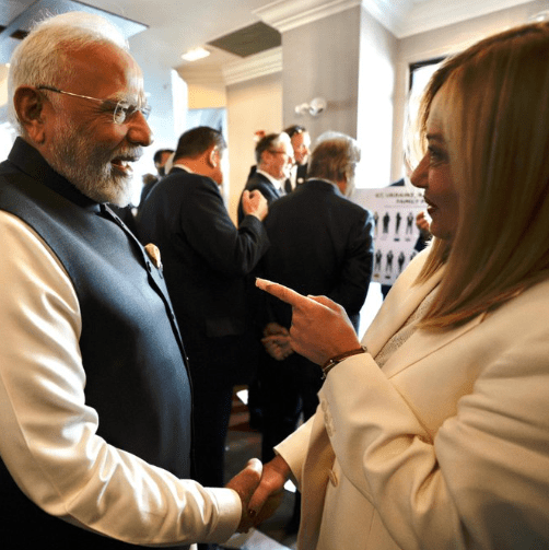 G7 Summit: ‘ਇਟਲੀ ਨਾਲ ਭਾਰਤ ਦੀ ਦੋਸਤੀ…’: ਪ੍ਰਧਾਨ ਮੰਤਰੀ ਮੋਦੀ, ਮੇਲੋਨੀ ਨੇ ਕੈਨੇਡਾ ਵਿੱਚ ਮਜ਼ਬੂਤ ​​ਸਬੰਧਾਂ ਦੀ ਕੀਤੀ ਪੁਸ਼ਟੀ