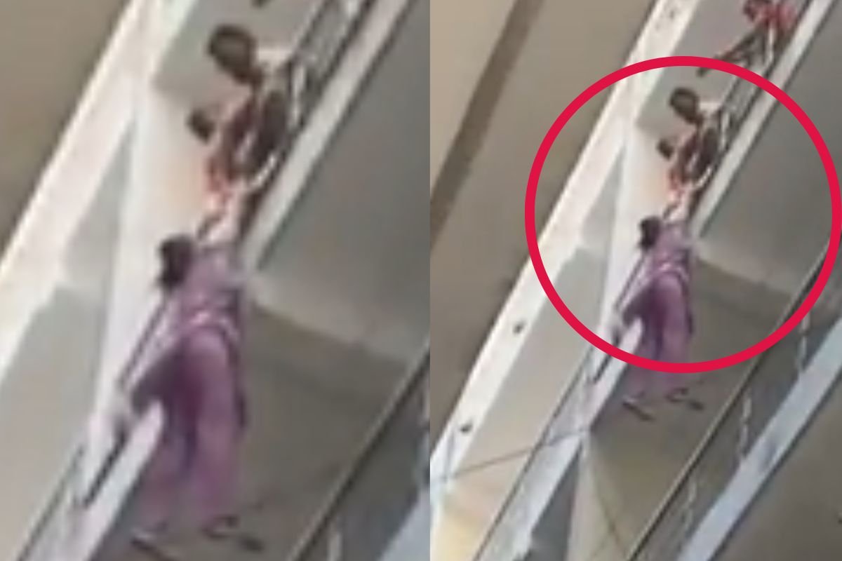 ਬੇਰਹਿਮੀ ਨੇ ਸਾਰੀਆਂ ਹੱਦਾਂ ਪਾਰ, ਪਤੀ ਨੇ ਆਪਣੀ ਪਤਨੀ ਨੂੰ ਰੇਲਿੰਗ ਨਾਲ ਲਟਕਾ ਦਿੱਤਾ, ਵੀਡੀਓ ਦੇਖੋ