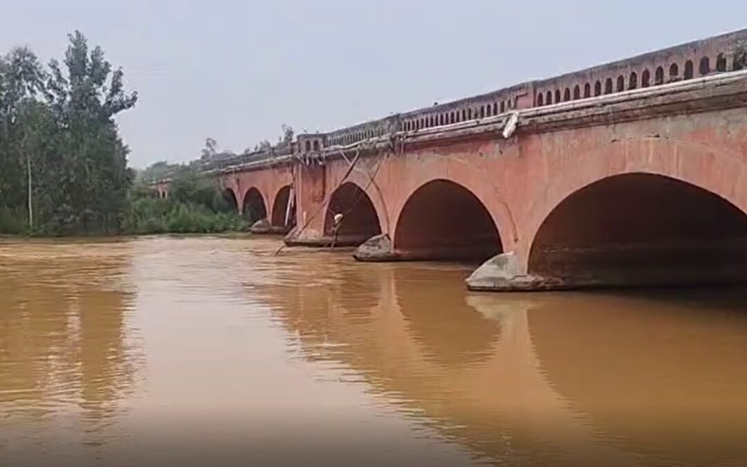 शाहबाद में मारकंडा नदी उफान पर, बह रहा 23112 क्यूसेक पानी, प्रशासन ने जारी किया अलर्ट