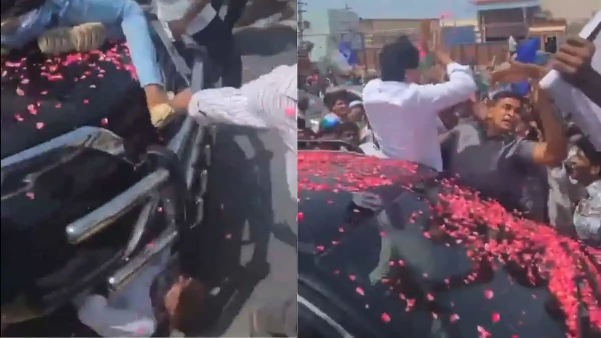 ਸਾਬਕਾ ਮੁੱਖ ਮੰਤਰੀ ਵਾਈਐਸ ਜਗਨ ਰੈੱਡੀ ਦੀ ਗੱਡੀ ਨੇ ਕੁਚਲਿਆ ਵਿਅਕਤੀ – ਭਿਆਨਕ ਵੀਡੀਓ ਵਾਇਰਲ