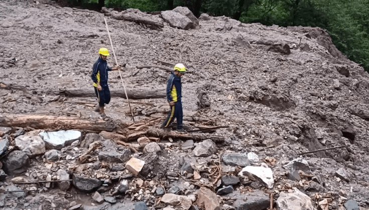 ਉੱਤਰਕਾਸ਼ੀ ਵਿੱਚ ਬੱਦਲ ਫਟਣ ਤੋਂ ਬਾਅਦ ਜ਼ਮੀਨ ਖਿਸਕਣ ਕਾਰਨ 2 ਮਜ਼ਦੂਰਾਂ ਦੀ ਮੌਤ ਅਤੇ 7 ਲਾਪਤਾ