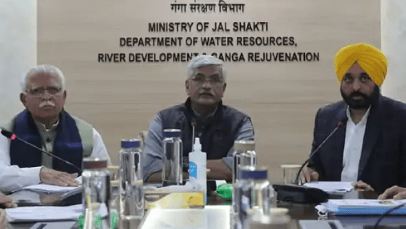 SYL ਨਹਿਰ ਵਿਵਾਦ ‘ਤੇ ਦਿੱਲੀ ਵਿੱਚ ਪੰਜਾਬ-ਹਰਿਆਣਾ ਮੀਟਿੰਗ ਜਾਰੀ: CM ਮਾਨ ਆਪਣੀ ਟੀਮ ਨਾਲ ਪਹੁੰਚੇ