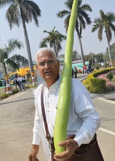 8 ਫੁੱਟ ਵਾਲੀ ਘੀਆ ਵਾਲਾ ਕਿਸਾਨ ਬਣਿਆ ਖਿੱਚ ਦਾ ਕੇਂਦਰ, ਦੂਰ-ਦੂਰ ਤੋਂ ਲੋਕ ਮੰਗਵਾ ਰਹੇ ਨੇ ਬੀਜ