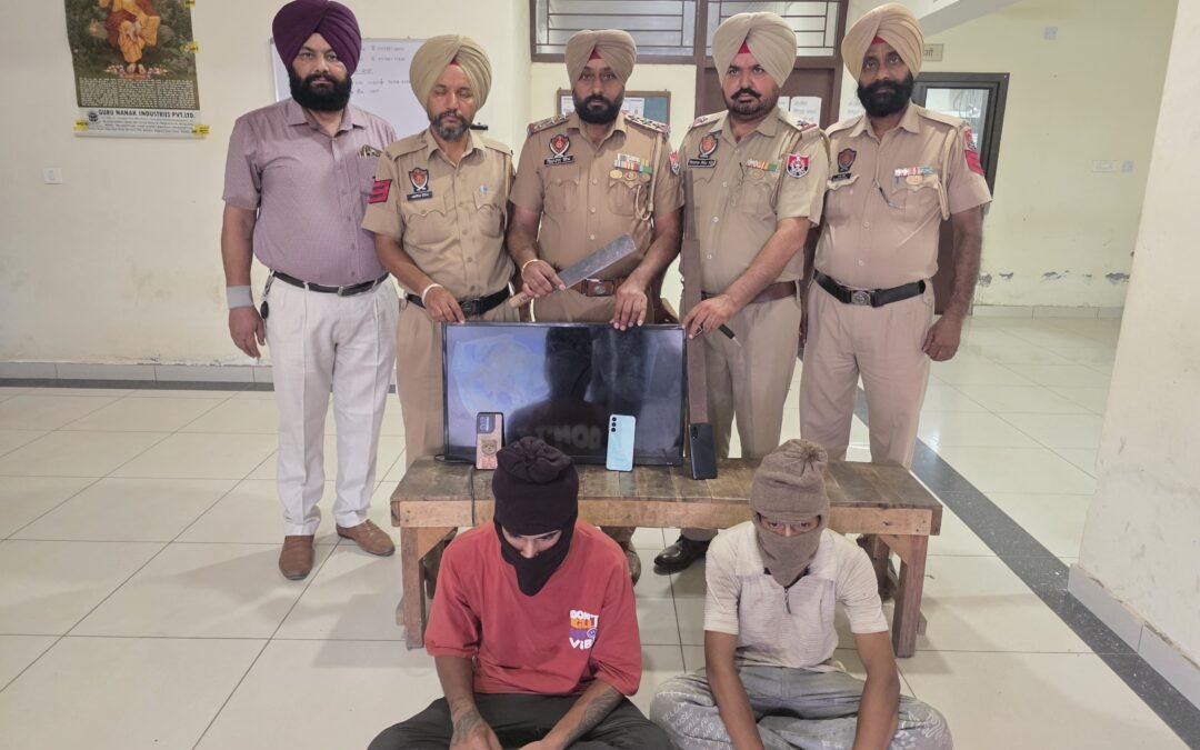 ਰਾਜਪੁਰਾ ਪੁਲਿਸ ਵੱਲੋਂ ਦੋ ਮੋਟਰਸਾਈਕਲ ਅਤੇ ਮੋਬਾਈਲ ਚੋਰ ਕਾਬੂ, ਹਥਿਆਰ ਅਤੇ ਚੋਰੀ ਦੀ ਬਾਈਕ ਬਰਾਮਦ
