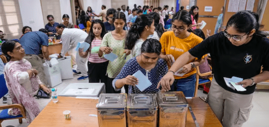 DUSU चुनाव परिणाम 2025, ABVP के आर्यन मान जीते, NSUI ने उपाध्यक्ष पद जीता !