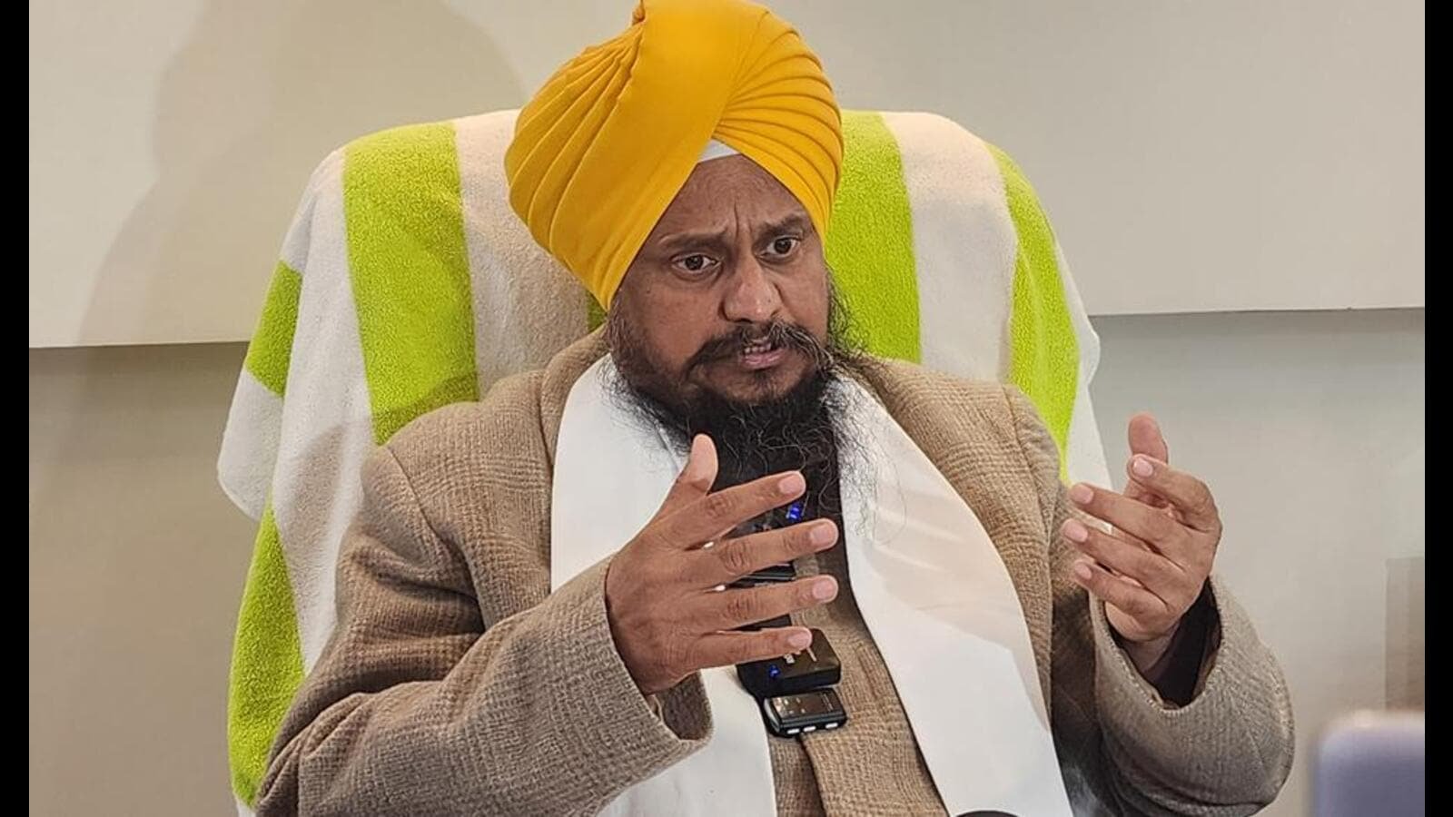 ਅਕਾਲੀ ਦਲ ਪੁਨਰ ਸੁਰਜੀਤ ਦੀ ਮੀਟਿੰਗ ਵਿੱਚ ਗਿਆਨੀ ਹਰਪ੍ਰੀਤ ਸਿੰਘ ਨੇ ਕੀਤੀ ਅਸਤੀਫੇ ਦੀ ਪੇਸ਼ਕਸ਼