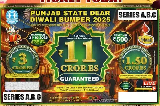 Punjab State Dear Diwali Bumper Lottery 2025: ਲਾਟਰੀ ਦੇ ਨਤੀਜੇ, ਇਨਾਮ ਅਤੇ ਟਿਕਟ ਖਰੀਦਣ ਦੀ ਜਾਣਕਾਰੀ