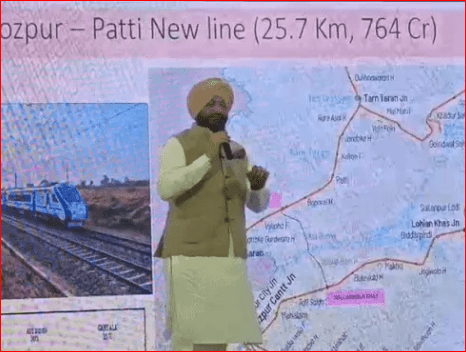 ਫਿਰੋਜ਼ਪੁਰ ਤੋਂ ਪੱਟੀ ਤੱਕ ਬਣਾਈ ਜਾਵੇਗੀ ਰੇਲਵੇ ਲਾਈਨ, ਮਾਝਾ ਨੂੰ ਮਾਲਵੇ ਨਾਲ ਜੋੜਿਆ ਜਾਵੇਗਾ, 25.7 ਕਿਲੋਮੀਟਰ ‘ਤੇ 764 ਕਰੋੜ ਖਰਚ ਹੋਣਗੇ