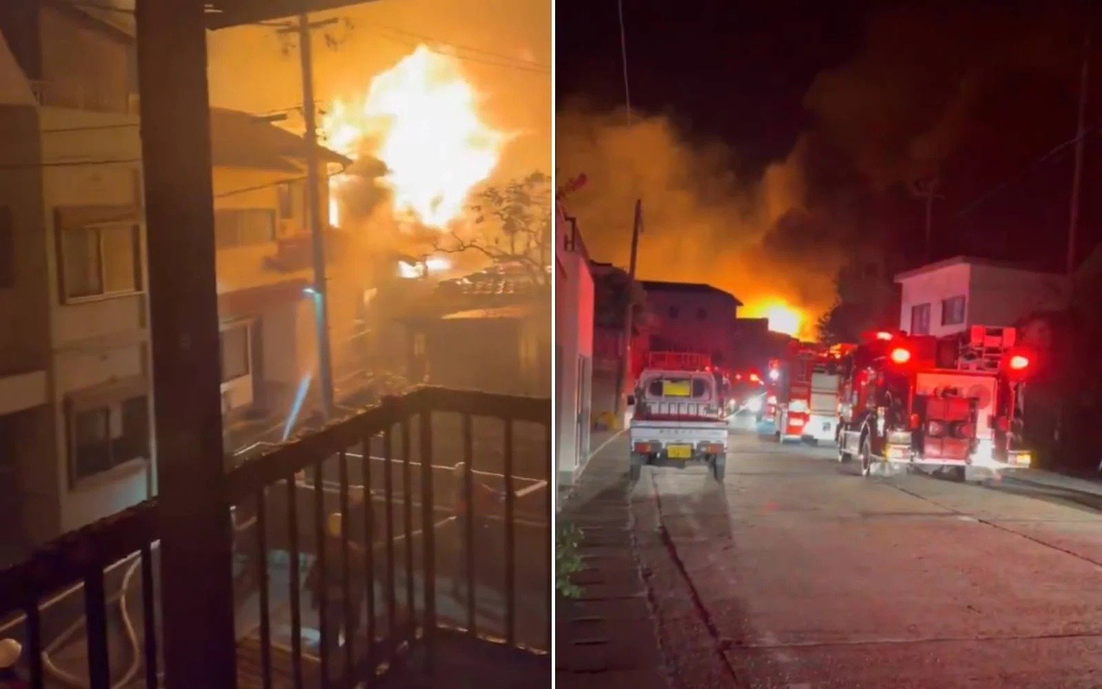 जापान के ओइता में लगी भीषण आग, 170 से अधिक इमारतें जलकर खाक, मच गया हाहाकार