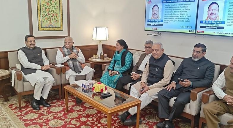 विधान सभा अध्यक्ष के नेतृत्व में हरियाणा के 5 मंत्रियों, डिप्टी स्पीकर समेत 38 विधायकों ने देखी लोक सभा की कार्यवाही