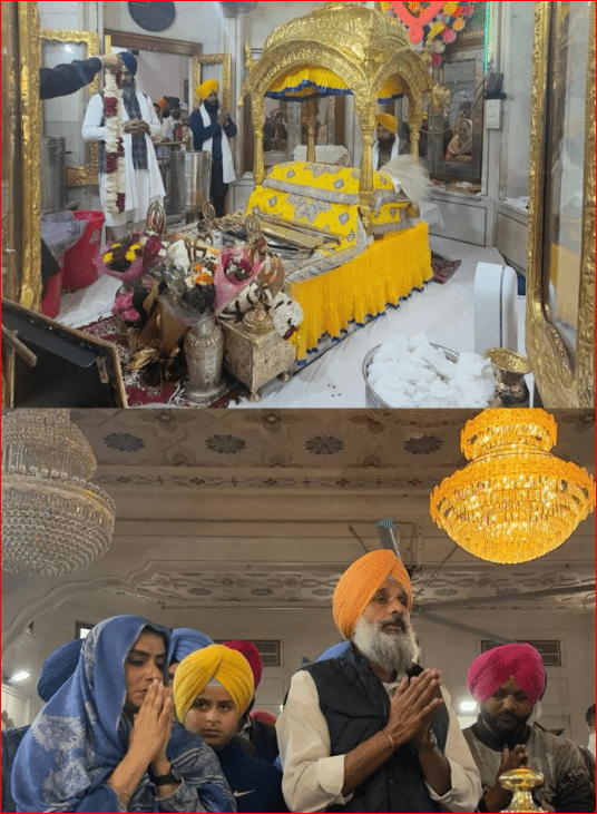 ਪਰਿਵਾਰ ਸਮੇਤ ਗੁਰਦੁਆਰਾ ਸ਼ਹੀਦ ਗੰਜ ਸਾਹਿਬ ਵਿਖੇ ਨਤਮਸਤਕ ਹੋਏ ਬਿਕਰਮ ਸਿੰਘ ਮਜੀਠੀਆ