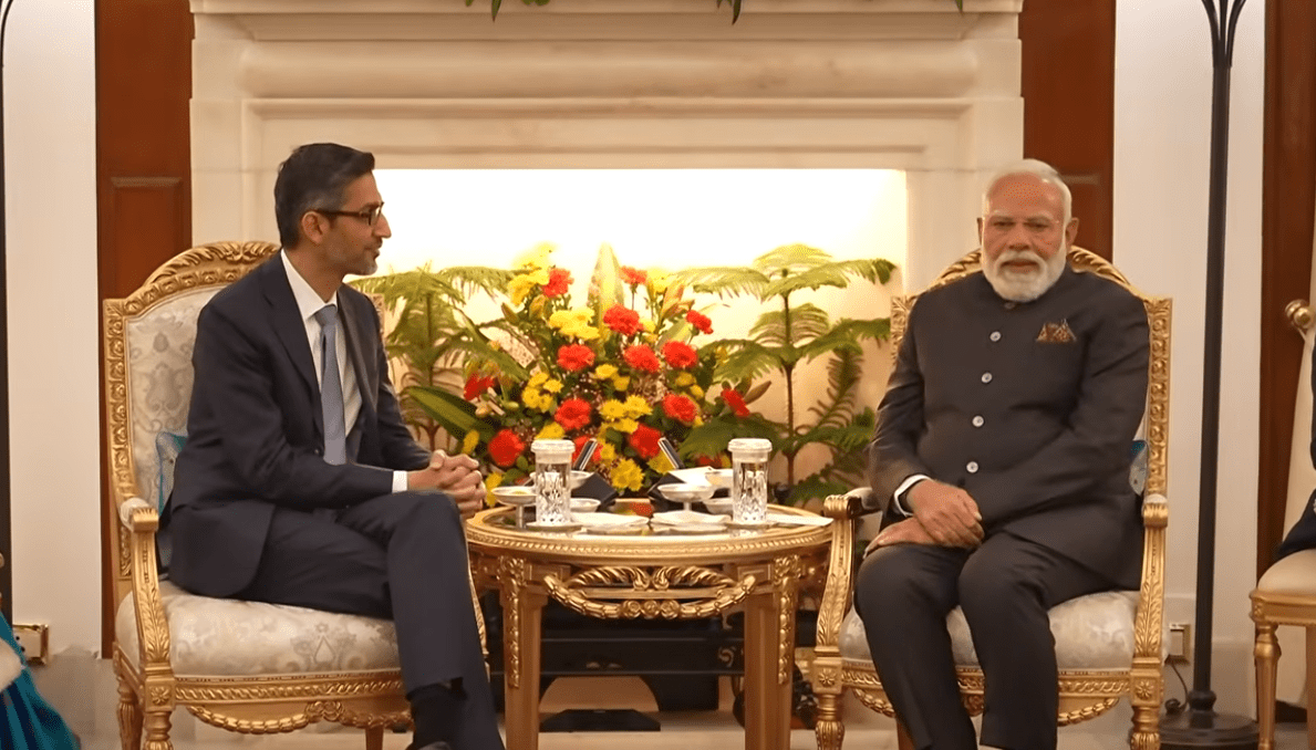 ਇੰਡੀਆ AI Impact Summit 2026: ਸੁੰਦਰ ਪਿਚਾਈ ਨੇ ਪ੍ਰਧਾਨ ਮੰਤਰੀ ਨਰਿੰਦਰ ਮੋਦੀ ਨਾਲ ਕੀਤੀ ਮੁਲਾਕਾਤ