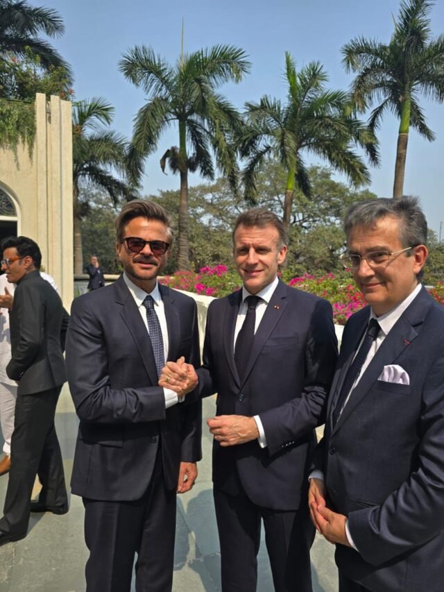ਫ੍ਰਾਂਸੀਸੀ ਰਾਸ਼ਟਰਪਤੀ ਮੈਕਰਾਨ ਨੇ ਮੁੰਬਈ ਦੇ ਦਿੱਗਜ ਕਲਾਕਾਰ ANIL KAPOOR ਸਮੇਤ ਇੰਡਸਟਰੀ ਦੇ ਧੁਰੰਦਰ ਮਨੋਜ ਬਾਜਪਾਈ ਨਾਲ ਕੀਤੀ ਮੁਲਾਕਾਤ