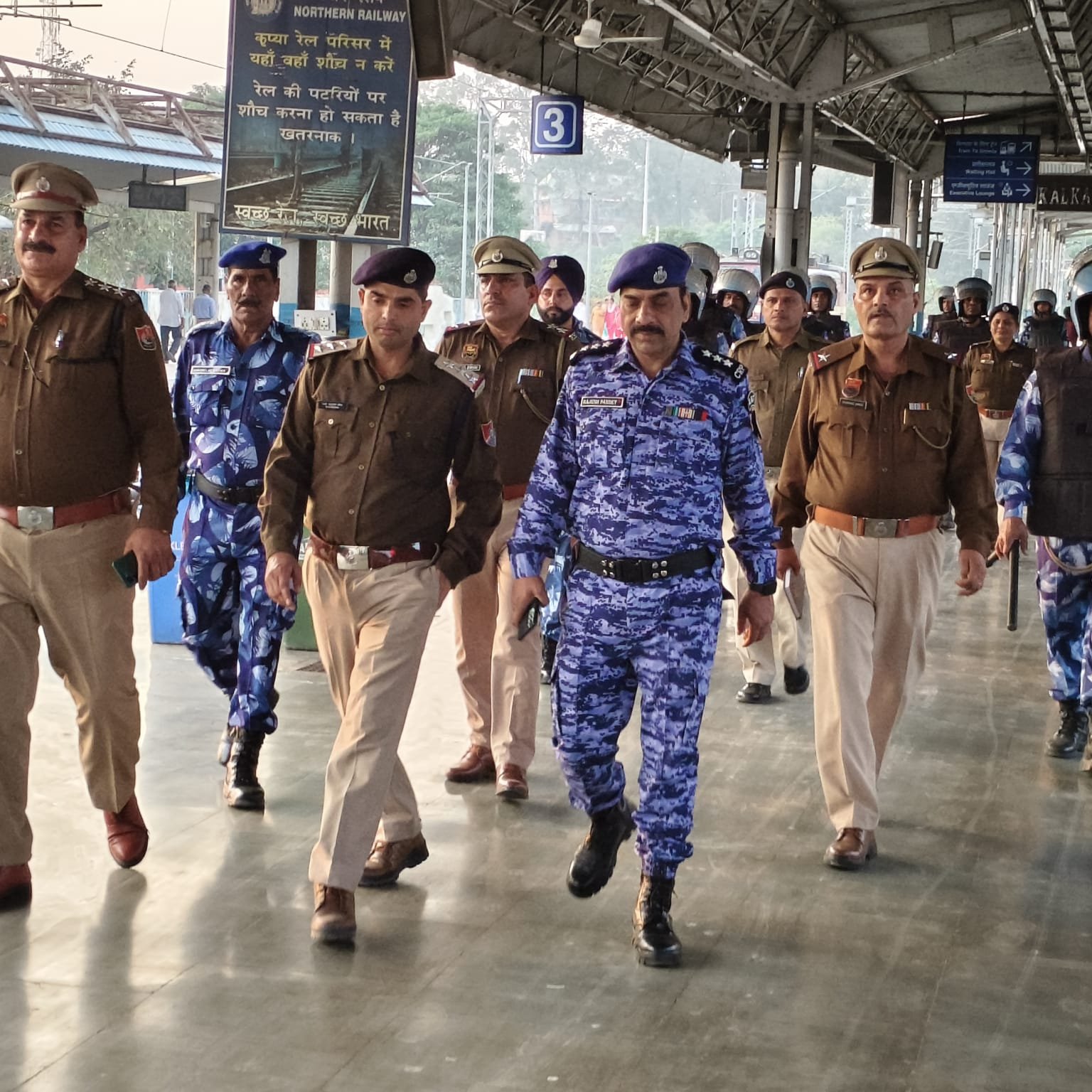 पिंजौर और कालका में पुलिस-RAF का कोम्बिंग ऑपरेशन