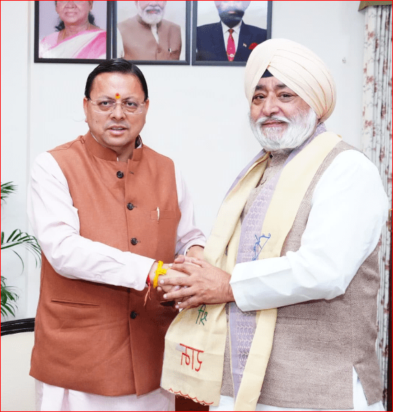 ਸ੍ਰੀ ਹੇਮਕੁੰਟ ਸਾਹਿਬ ਮੈਨਜਮੈਂਟ ਟਰੱਸ ਦੇ ਚੇਅਰਮੈਨ ਨੇ ਕੀਤੀ ਉਤਰਾਖ਼ੰਡ ਦੇ ਮੁੱਖ ਮੰਤਰੀ ਨਾਲ ਮੁਲਾਕਾਤ