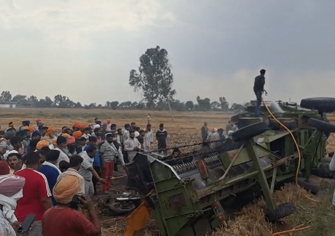 ਅਜਨਾਲਾ ‘ਚ ਵੱਡਾ ਹਾਦਸਾ, ਖੇਤਾਂ ‘ਚ ਡਿੱਗੀ ਕੰਬਾਈਨ ਨੂੰ ਲੱਗੀ ਭਿਆਨਕ ਅੱਗ