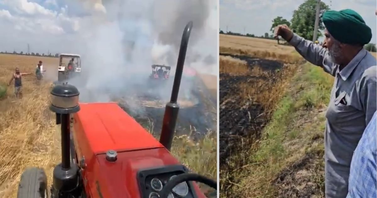 ਕਿਸਾਨ ਦੀ 7 ਏਕੜ ਕਣਕ ਦੀ ਫ਼ਸਲ ਨੂੰ ਲੱਗੀ ਅੱਗ, ਬਿਜਲੀ ਮਹਿਕਮੇ ‘ਤੇ ਲਾਹਪ੍ਰਵਾਹੀ ਦੇ ਲੱਗੇ ਦੋਸ਼