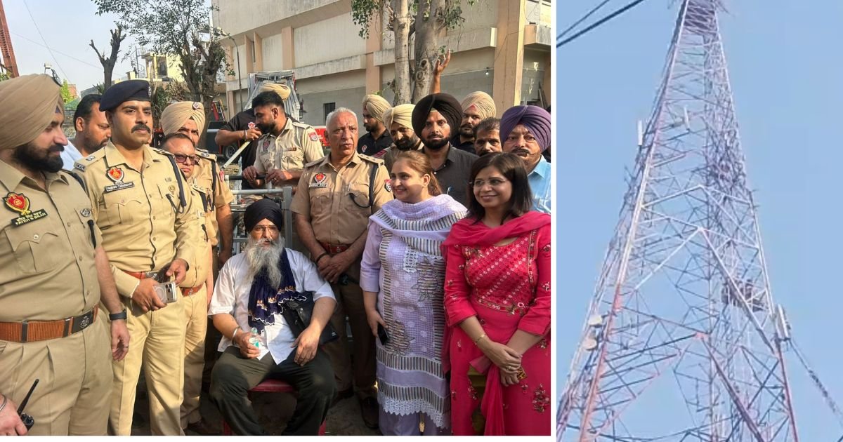 ਸਮਾਣਾ ‘ਧਰਮ ਯੁੱਧ ਮੋਰਚੇ’ ‘ਚ ਗੁਰਜੀਤ ਸਿੰਘ ਖਾਲਸਾ ਦੀ ਇਤਿਹਾਸਿਕ ਜਿੱਤ, 400 ਫੁੱਟ ਉੱਚੇ ਟਾਵਰ ਤੋਂ ਉਤਰ ਮੋਰਚਾ ਕੀਤਾ ਸਮਾਪਤ