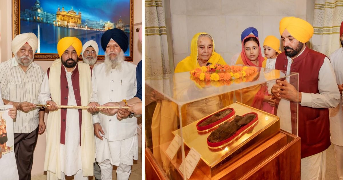 CM ਭਗਵੰਤ ਮਾਨ ਪਰਿਵਾਰ ਸਮੇਤ ਤਖ਼ਤ ਸ੍ਰੀ ਪਟਨਾ ਸਾਹਿਬ ਹੋਏ ਨਤਮਸਤਕ, ਕਮੇਟੀ ਵੱਲੋਂ CM ਦਾ ਸਨਮਾਨ