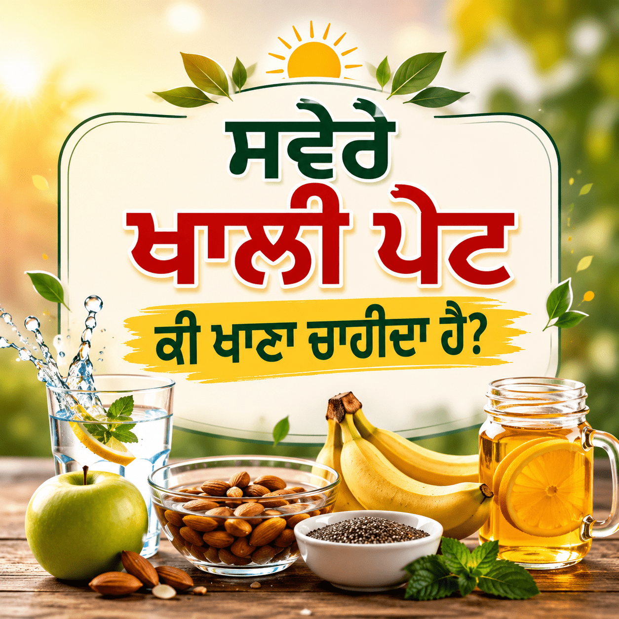 ਸਵੇਰੇ ਖਾਲੀ ਪੇਟ ਕੀ ਖਾਣਾ ਚਾਹੀਦਾ ਹੈ? ਜਾਣੋ ਦਿਨ ਦੀ ਸ਼ੁਰੂਆਤ ਨੂੰ ਸਿਹਤਮੰਦ ਬਣਾਉਣ ਵਾਲੀਆਂ 5 ਬਿਹਤਰੀਨ ਚੀਜ਼ਾਂ