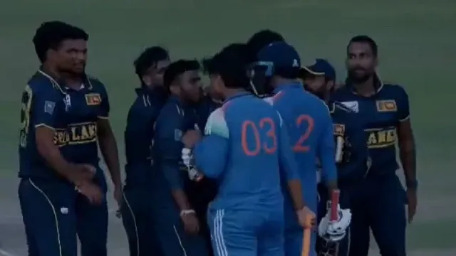 IND A vs SL A ਮੈਚ 'ਚ ਭਾਰਤੀ ਬੱਲੇਬਾਜ਼ ਵੈਭਵ ਸੂਰਿਆਵੰਸ਼ੀ ਭੜਕਿਆ, ਸ੍ਰੀਲੰਕਾਈ ਖਿਡਾਰੀਆਂ ਨਾਲ ਕੀਤੀ ਧੱਕਾ-ਮੁੱਕੀ! (ਦੇਖੋ ਵੀਡੀਓ)