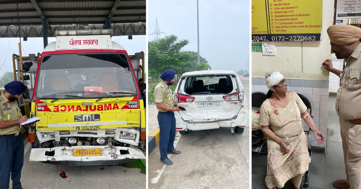 ਪੰਜਾਬ ਦੇ ਰਾਜਪਾਲ ਦੇ ਕਾਫ਼ਲੇ ਵਿੱਚ ਵੜੀ ਗੱਡੀ, ਐਂਬੂਲੈਂਸ ਨਾਲ ਹੋਈ ਜ਼ਬਰਦਸਤ ਟੱਕਰ, ਦੋ ਜ਼ਖਮੀ