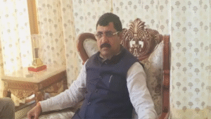 Former Haryana MLA Balraj Kundu outside the Punjab and Haryana High Court or a representative file photo of a politician with security.