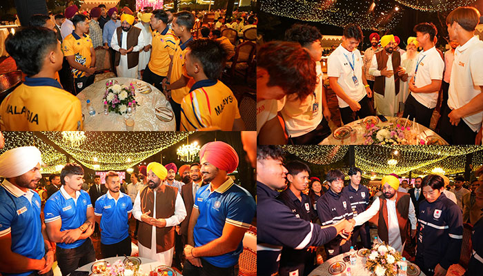 ਮੁੱਖ ਮੰਤਰੀ ਭਗਵੰਤ ਮਾਨ ਵੱਲੋਂ ਏਸ਼ੀਅਨ ਚੈਂਪੀਅਨਜ਼ ਟਰਾਫੀ ਦੀਆਂ ਟੀਮਾਂ ਲਈ ਰਾਤ ਦੇ ਭੋਜਨ ਦੀ ਮੇਜ਼ਬਾਨੀ